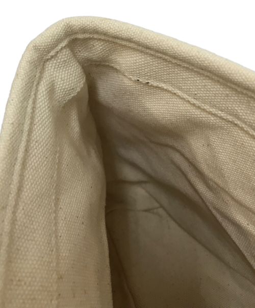 POLO RALPH LAUREN（ポロ・ラルフローレン）POLO RALPH LAUREN (ポロ・ラルフローレン) キャンバストートバッグ アイボリー×ブラックの古着・服飾アイテム