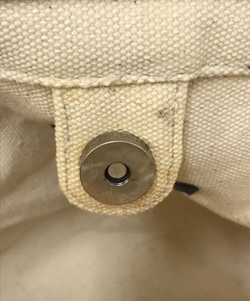 POLO RALPH LAUREN（ポロ・ラルフローレン）POLO RALPH LAUREN (ポロ・ラルフローレン) キャンバストートバッグ アイボリー×ブラックの古着・服飾アイテム