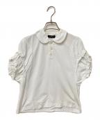 tricot COMME des GARCONSトリココムデギャルソン）の古着「丸襟ギャザーポロシャツ」｜ホワイト
