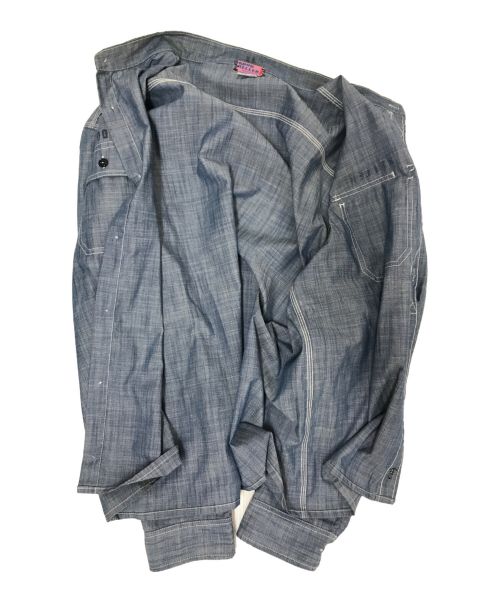 good heller（グッドヘラー）good heller (グッドヘラー) シャンブレーワークシャツ インディゴ サイズ:FREEの古着・服飾アイテム