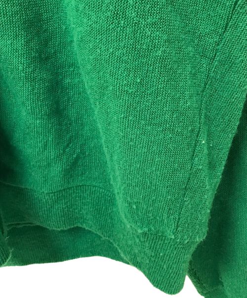 IZOD LACOSTE（アイゾッド ラコステ）IZOD LACOSTE (アイゾッド ラコステ) ロゴ刺繍アクリルカーディガン グリーン サイズ:Lの古着・服飾アイテム