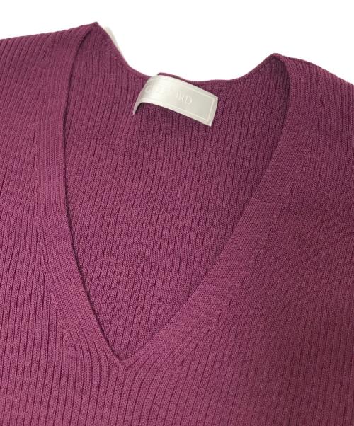 CELFORD（セルフォード）CELFORD (セルフォード) プリーツホールガーメントワンピース パープル サイズ:36の古着・服飾アイテム