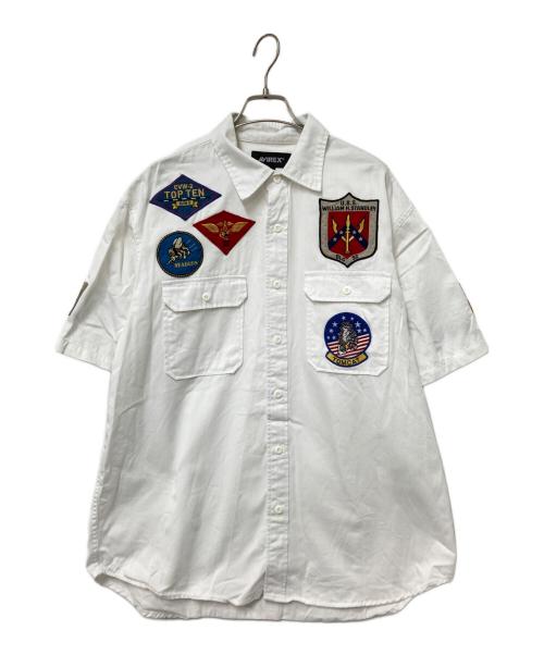 AVIREX（アヴィレックス）AVIREX (アヴィレックス) TOPGUN SLEEVE SHIRT ホワイト サイズ:XLの古着・服飾アイテム