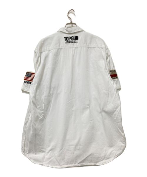 AVIREX（アヴィレックス）AVIREX (アヴィレックス) TOPGUN SLEEVE SHIRT ホワイト サイズ:XLの古着・服飾アイテム