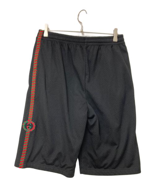 GUCCI（グッチ）GUCCI (グッチ) MESH SHORTS WITH PATCK ブラック サイズ:Sの古着・服飾アイテム