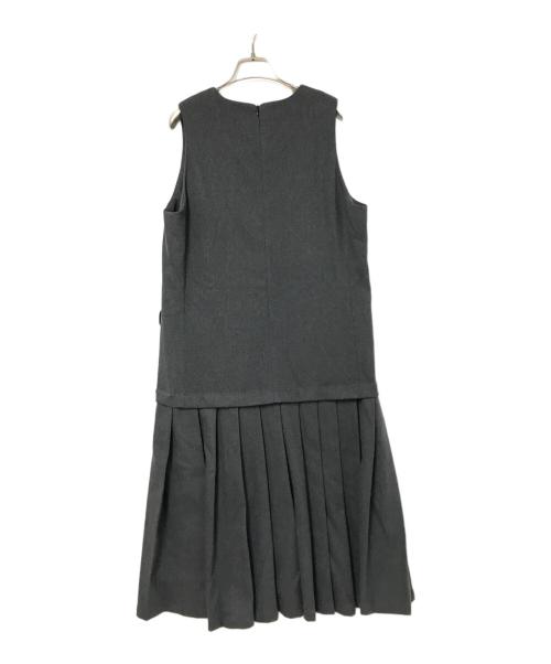 le jardin blanc（ル ジャルダン ブラン）le jardin blanc (ル ジャルダン ブラン) pleats long onepiece グレー サイズ:Sの古着・服飾アイテム