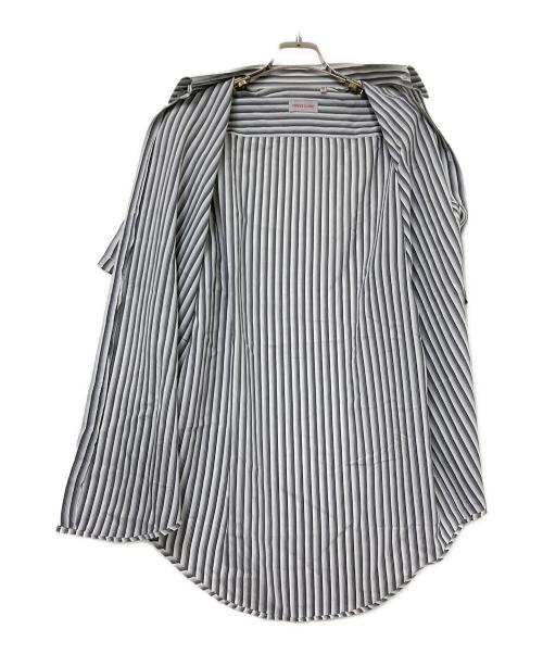 VERSACE CLASSIC（ヴェルサーチクラシック）VERSACE CLASSIC (ヴェルサーチクラシック) ストライプシャツ ブラック サイズ:38の古着・服飾アイテム