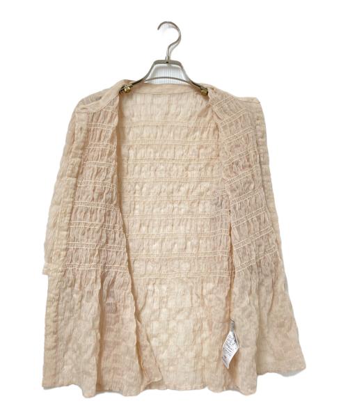 Spick and Span（スピック＆スパン）Spick and Span (スピックアンドスパン) シアーチェックシャーリングブラウス ベージュ サイズ:Fの古着・服飾アイテム