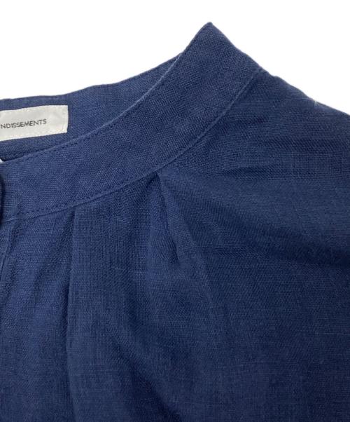 23区（ニジュウサンク）23区 (ニジュウサンク) リネンノースリーブワンピース ブルー サイズ:44の古着・服飾アイテム