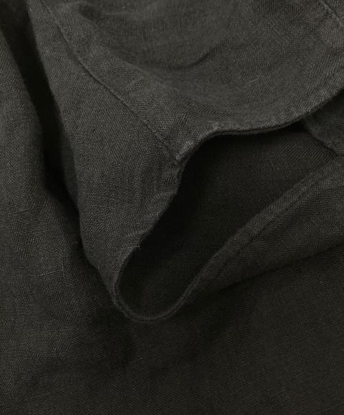 23区（ニジュウサンク）23区 (ニジュウサンク) 半袖リネンワンピース ブラック サイズ:44の古着・服飾アイテム