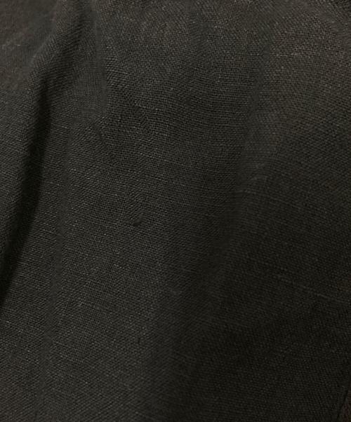 23区（ニジュウサンク）23区 (ニジュウサンク) 半袖リネンワンピース ブラック サイズ:44の古着・服飾アイテム