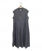 UNTITLEDアンタイトル）の古着「カバリングストライプワンピース」｜ブルー