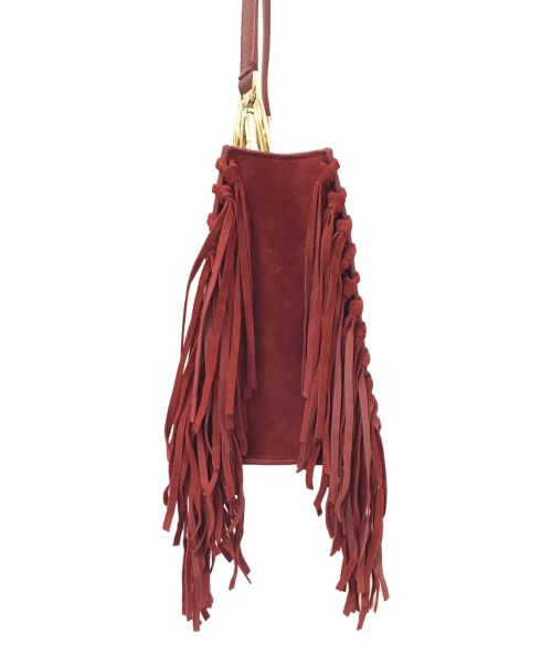 Kate Spade（ケイトスペード）Kate Spade (ケイトスペード) 2WAYフリンジバッグ レッド サイズ:下記参照の古着・服飾アイテム
