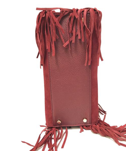 Kate Spade（ケイトスペード）Kate Spade (ケイトスペード) 2WAYフリンジバッグ レッド サイズ:下記参照の古着・服飾アイテム