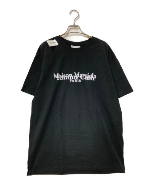 Maison Margiela（メゾンマルジェラ）Maison Margiela (メゾンマルジェラ) Tommy Cash (トミーキャッシュ) ロゴ刺繍Tシャツ ブラック サイズ:Mの古着・服飾アイテム