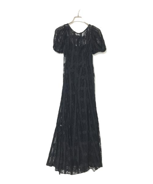 CLANE（クラネ）CLANE (クラネ) LACE MINI PUFF SLEEVE ONEPIECE ブラックの古着・服飾アイテム