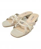 DIANAダイアナ）の古着「MIXファブリックサンダル」｜アイボリー