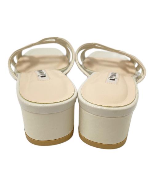 DIANA（ダイアナ）DIANA (ダイアナ) MIXファブリックサンダル アイボリー サイズ:Sの古着・服飾アイテム