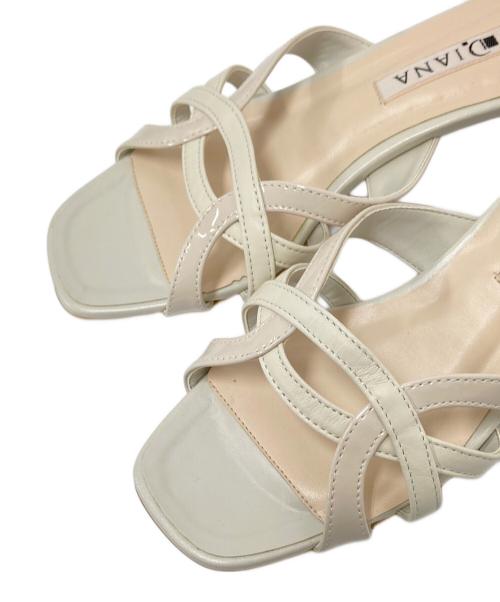 DIANA（ダイアナ）DIANA (ダイアナ) MIXファブリックサンダル アイボリー サイズ:Sの古着・服飾アイテム