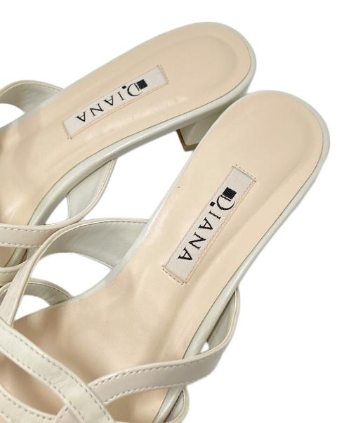 DIANA（ダイアナ）DIANA (ダイアナ) MIXファブリックサンダル アイボリー サイズ:Sの古着・服飾アイテム