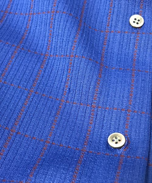 6(ROKU) BEAUTY&YOUTH（ロク ビューティーアンドユース）6(ROKU) BEAUTY&YOUTH (ロク ビューティーアンドユース) CHECK CUTSEW SHIRT ブルー サイズ:下記参照の古着・服飾アイテム