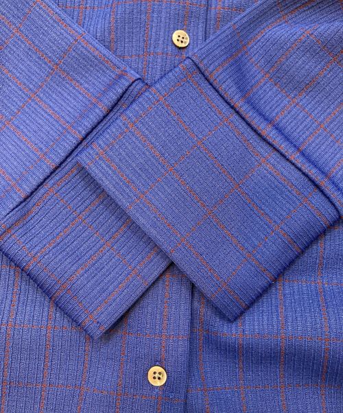 6(ROKU) BEAUTY&YOUTH（ロク ビューティーアンドユース）6(ROKU) BEAUTY&YOUTH (ロク ビューティーアンドユース) CHECK CUTSEW SHIRT ブルー サイズ:下記参照の古着・服飾アイテム