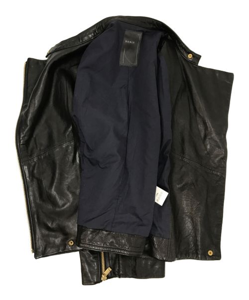 Noble（ノーブル）Noble (ノーブル) ダブルライダースジャケット ブラック サイズ:36の古着・服飾アイテム