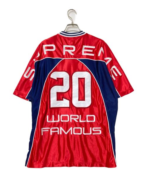 SUPREME（シュプリーム）SUPREME (シュプリーム) Paneled football jersey レッド×ネイビー サイズ:Mの古着・服飾アイテム
