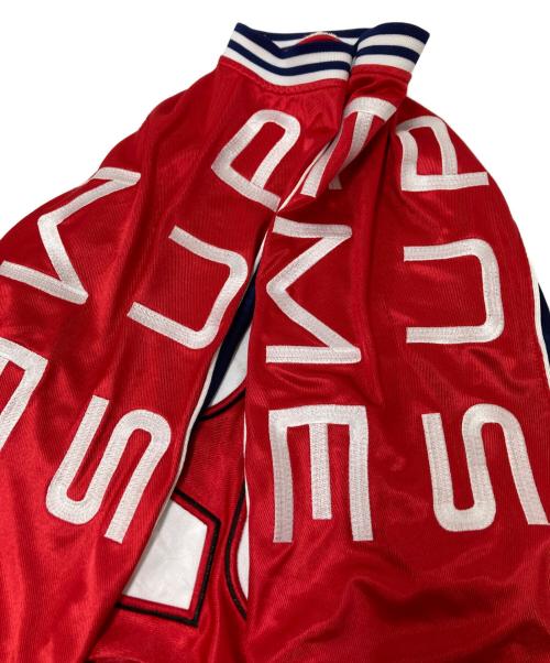 SUPREME（シュプリーム）SUPREME (シュプリーム) Paneled football jersey レッド×ネイビー サイズ:Mの古着・服飾アイテム