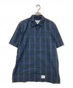 WTAPSダブルタップス）の古着「UNION 01 SHIRT」｜ネイビー×グリーン