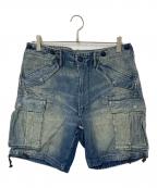 RRLダブルアールエル）の古着「DENIM CARGO SHORTS」｜インディゴ