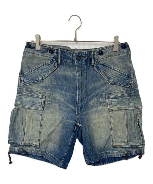 RRL（ダブルアールエル）RRL (ダブルアールエル) DENIM CARGO SHORTS インディゴ サイズ:W31の古着・服飾アイテム