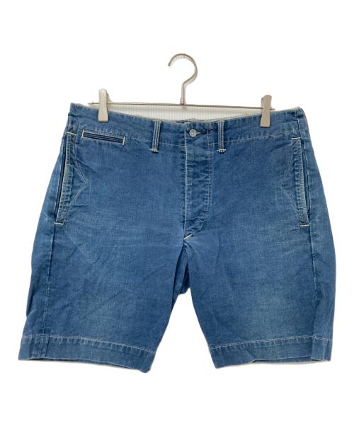 RRL（ダブルアールエル）RRL (ダブルアールエル) ショートパンツINDIGO DYE OFFICERS CHINO SHORTS インディゴ サイズ:W32の古着・服飾アイテム