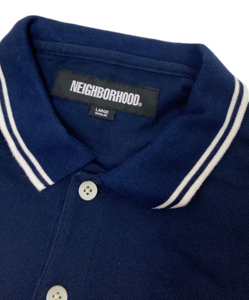NEIGHBORHOOD（ネイバーフッド）NEIGHBORHOOD (ネイバーフッド) PIQUE LINE POLOSHIRT SS ネイビー サイズ:Lの古着・服飾アイテム