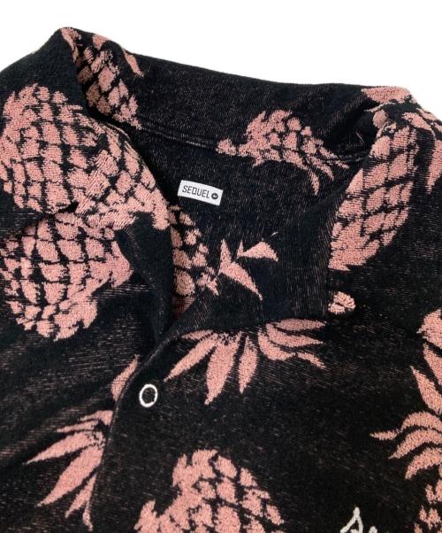 SEQUEL（シークエル）SEQUEL (シークエル) OPEN COLLAR SHIRT ブラック サイズ:Lの古着・服飾アイテム