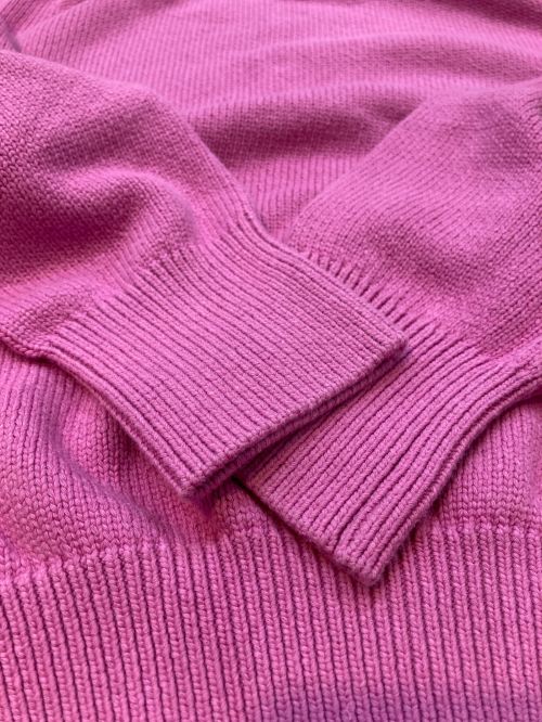 Ron Herman（ロンハーマン）Ron Herman (ロンハーマン) Cotton Nylon Crew Neck Knit Pullover ショッキングピンク サイズ:XSの古着・服飾アイテム