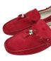 中古・古着 GUCCI (グッチ) スウェードドライビングシューズ レッド サイズ:11 1/2：5000円