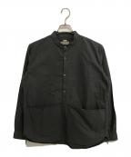 FRONTIERフロンティア）の古着「SERIES BAND COLLAR PULLOVER WORK SHIRT」｜グレー