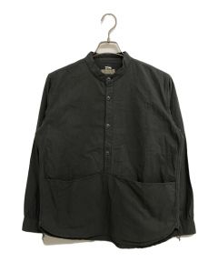 中古・古着通販】HERILL (ヘリル) Linen ramie Open collar ブラック