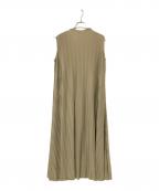 anuansアニュアンス）の古着「ランダムプリーツカットワンピース」｜ブラウン