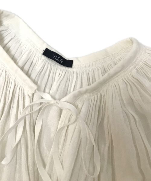 YLEVE（イレーヴ）YLEVE (イレーヴ) コットンボイルペザントブラウス ホワイト サイズ:1の古着・服飾アイテム
