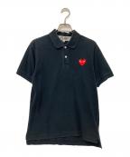 PLAY COMME des GARCONSプレイコムデギャルソン）の古着「ロゴポロシャツ」｜ネイビー
