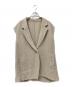 Sov.（ソブ）の古着「リネンノースリーブジャケット」｜ベージュ
