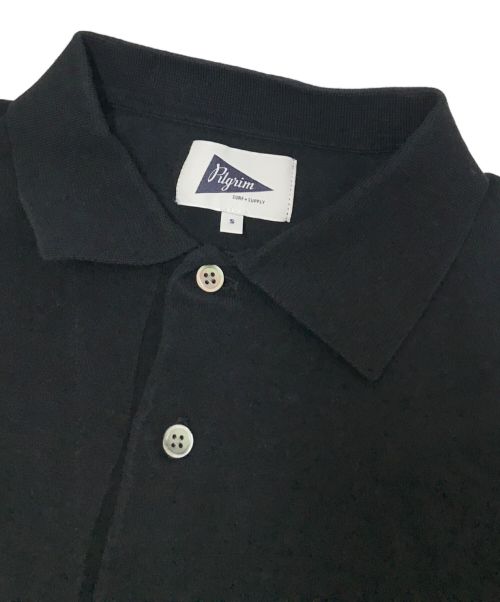 Pilgrim（ピルグリム）Pilgrim (ピルグリム) 長袖ポロシャツ ブラック サイズ:Sの古着・服飾アイテム