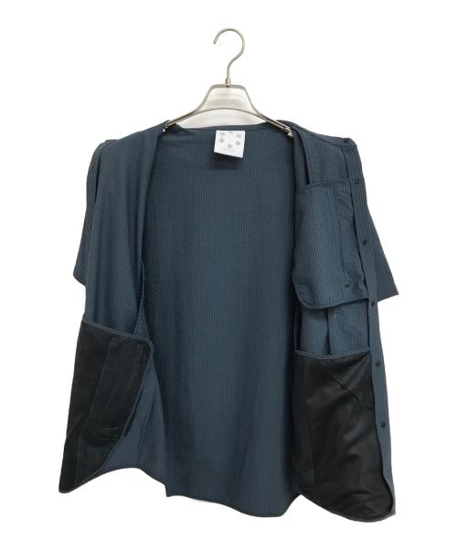 alk phenix（アルクフェニックス）alk phenix (アルクフェニックス) ワッシャーストライプシャツ ネイビー サイズ:Mの古着・服飾アイテム