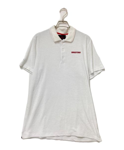 BRIEFING（ブリーフィング）BRIEFING (ブリーフィング) パイル地ポロシャツ ホワイト サイズ:Lの古着・服飾アイテム