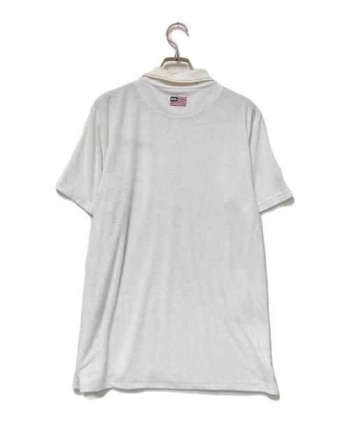 BRIEFING（ブリーフィング）BRIEFING (ブリーフィング) パイル地ポロシャツ ホワイト サイズ:Lの古着・服飾アイテム