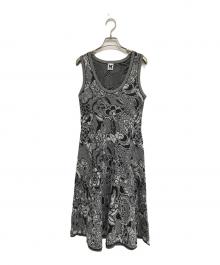 missoni（ミッソーニ）の古着「総柄ノースリーブワンピース」｜ホワイト×ブラック