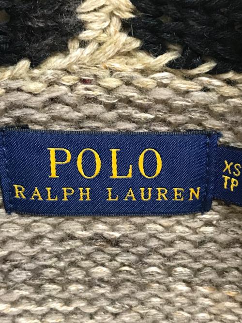 POLO RALPH LAUREN（ポロ・ラルフローレン）POLO RALPH LAUREN (ポロ・ラルフローレン) ネイティブニットガウンカーディガン アイボリー サイズ:XSの古着・服飾アイテム