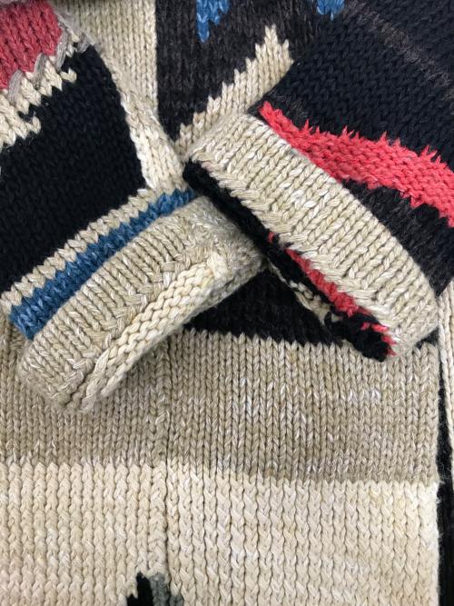 POLO RALPH LAUREN（ポロ・ラルフローレン）POLO RALPH LAUREN (ポロ・ラルフローレン) ネイティブニットガウンカーディガン アイボリー サイズ:XSの古着・服飾アイテム